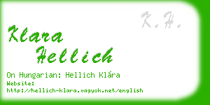 klara hellich business card